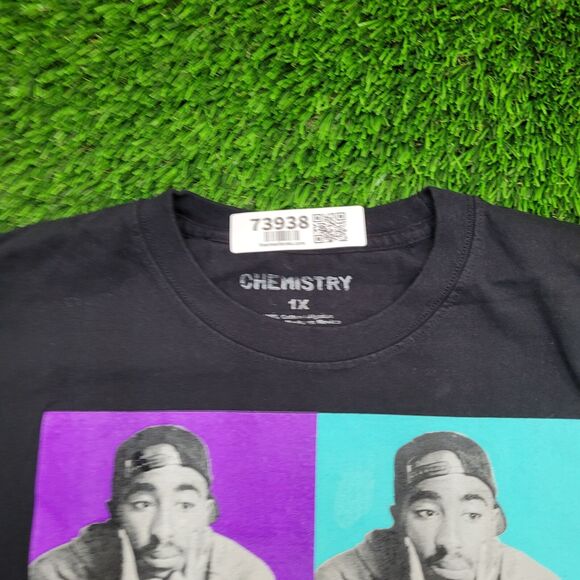 2PAC Shakur Cropped Shirt Womens XL 23x18 Black - Picture 8 of 11